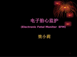胎儿电子监护PPT培训课件