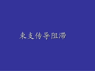 束支传导阻滞PPT培训课件