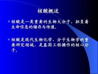生物化学核酸PPT培训课件