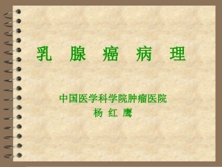 乳腺癌病理诊断PPT培训课件