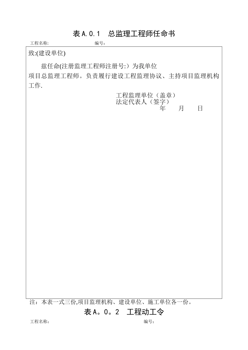 2024年总监理工程师任命书最新表格_第1页