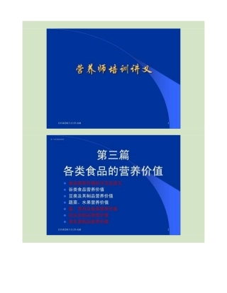 2024年最全的营养师培训资料