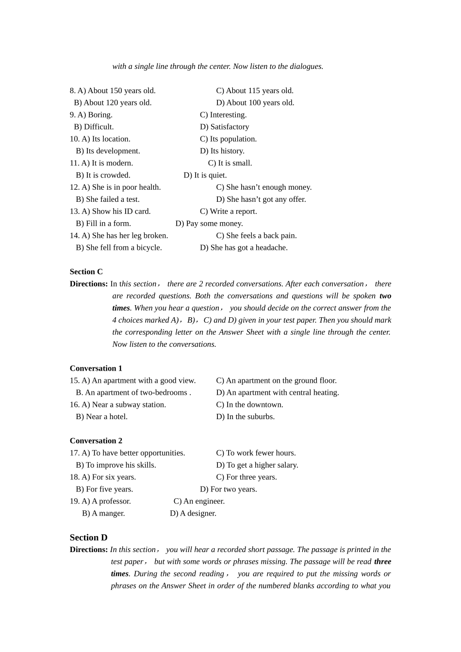 2024年最新6月高等学校英语应用能力考试B级真题_第2页