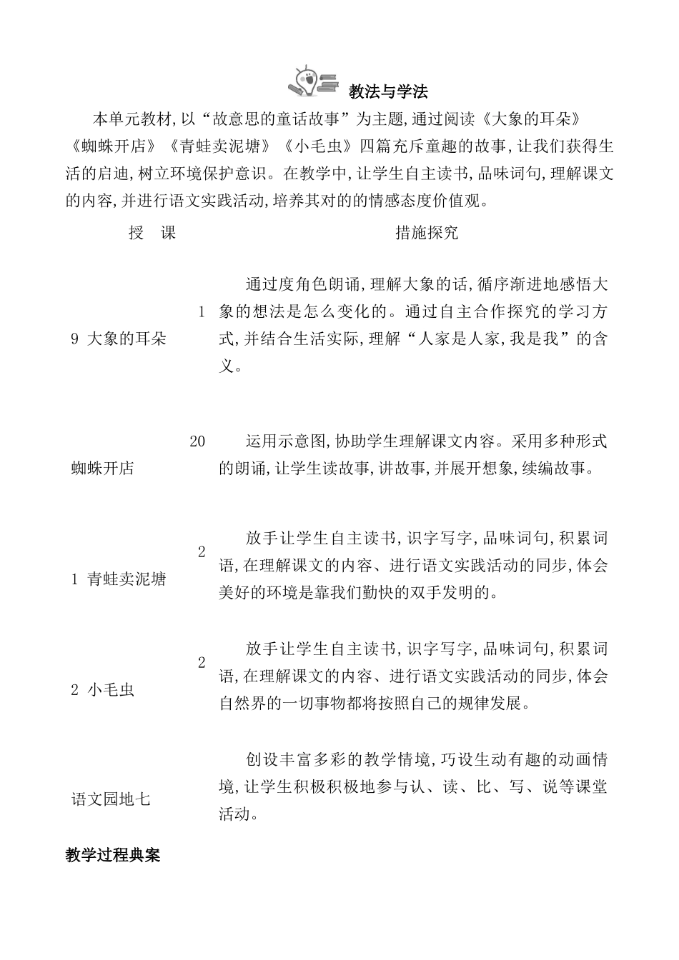 2024年最新部编版二年级下册语文第七单元全单元教案_第2页