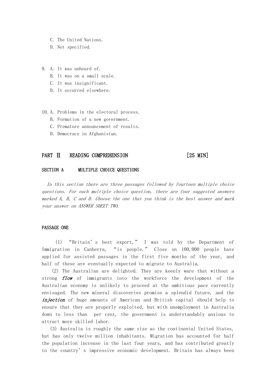 2024年最新英语专业八级真题_第3页
