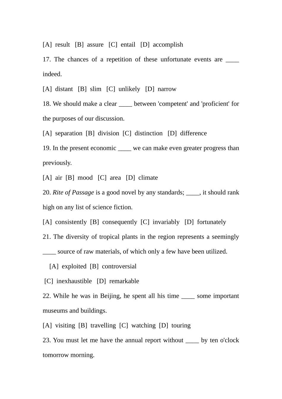 2024年最新专四语法题_第3页