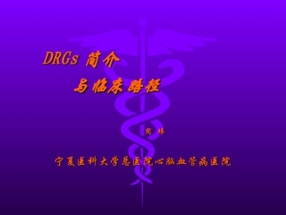 浅谈DRGs与临床路径PPT培训课件