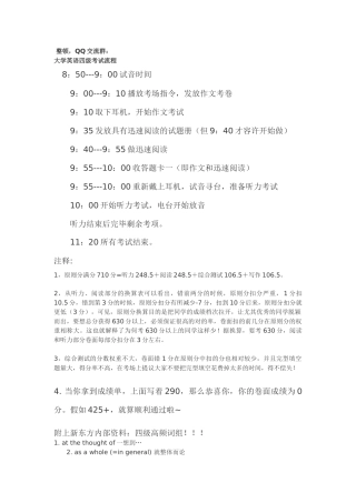2024年12月大学英语四级考试时间流程及高频词汇短语汇总篇