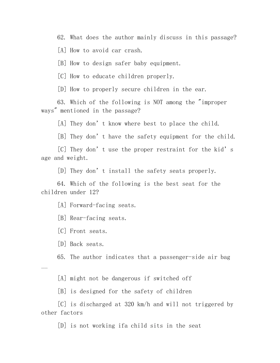 2024年12月大学英语四级阅读训练题及答案_第2页