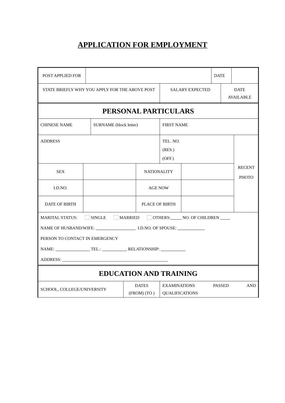 2024年APPLICATIONFOREMPLOYMENT_第1页
