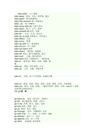2024年BEC常考固定搭配