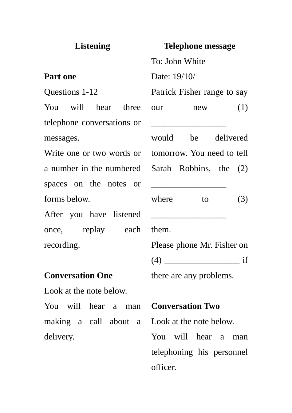 2024年BEC听力资料Listening_第1页