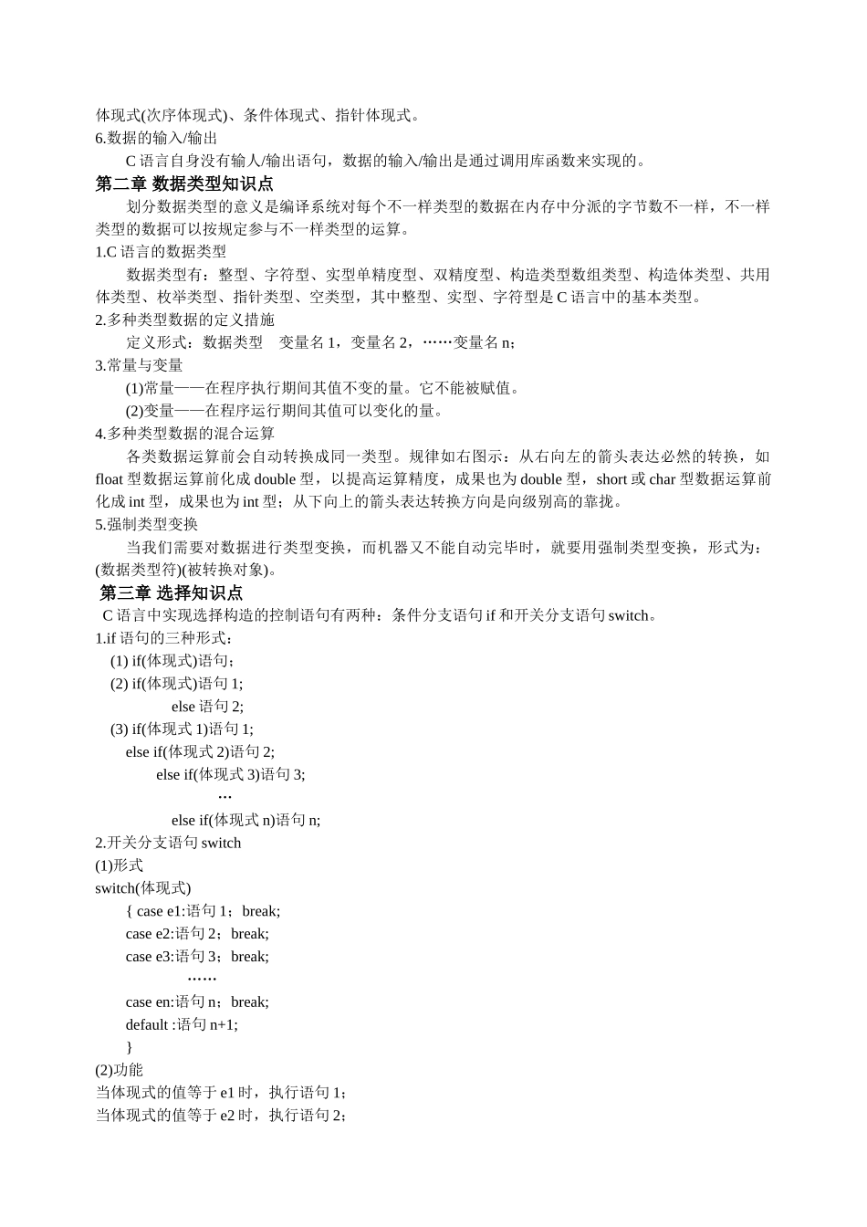 2024年C语言程序设计基本知识点_第2页