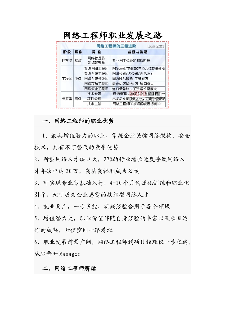 2024年IT前景网络工程师规划之路_第1页