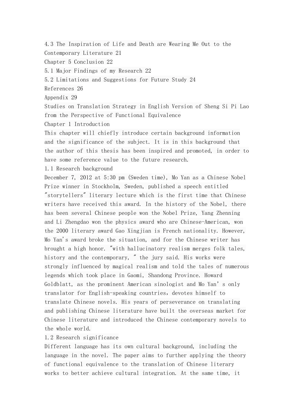 功能对等理论下《生死疲劳》英译版的翻译策略研究_第3页