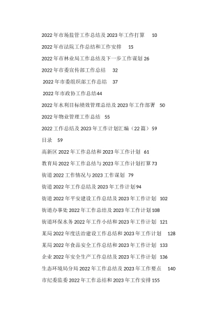 2022年度各类工作总结200篇