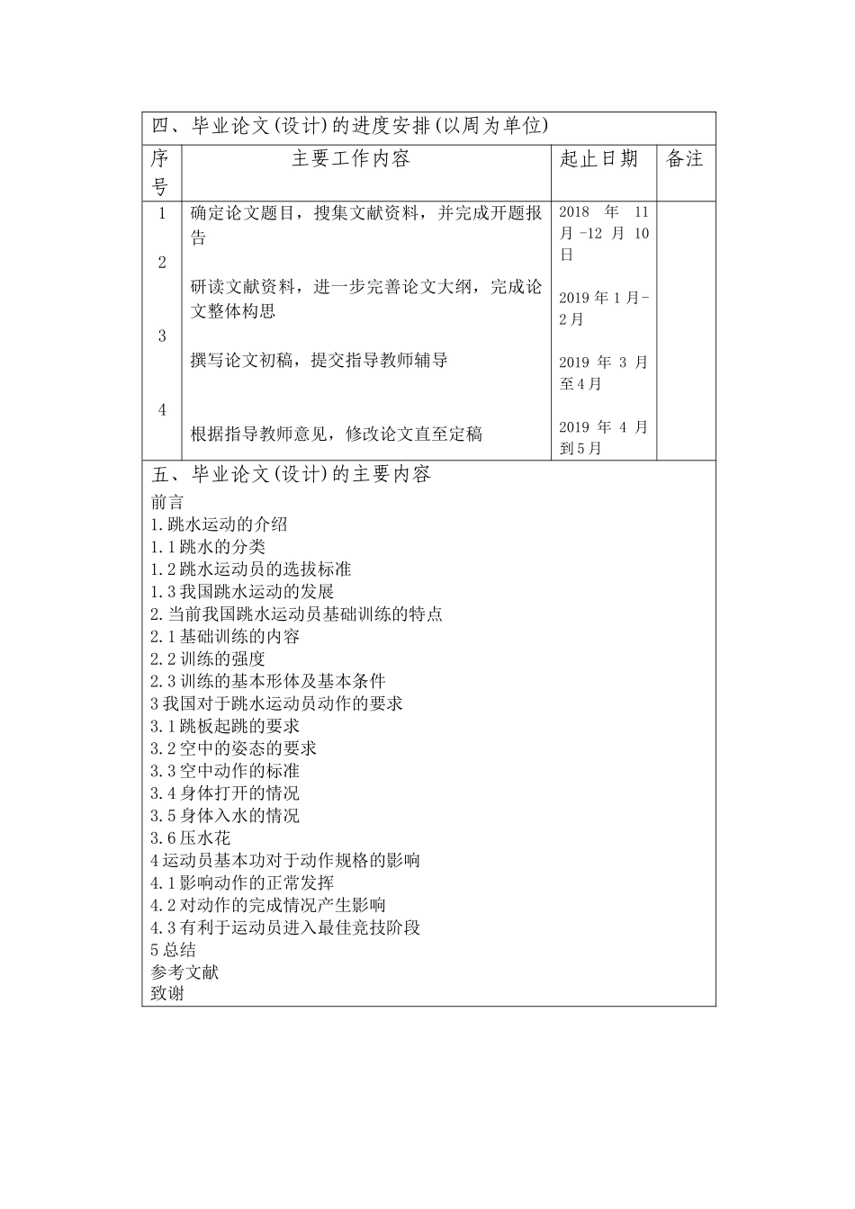 开题报告+论跳水基本功对运动员动作规格的重要性_第2页