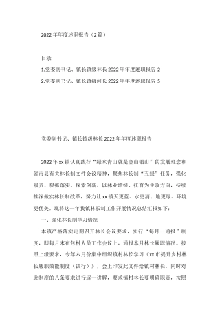 2022年年度述职报告(2篇)