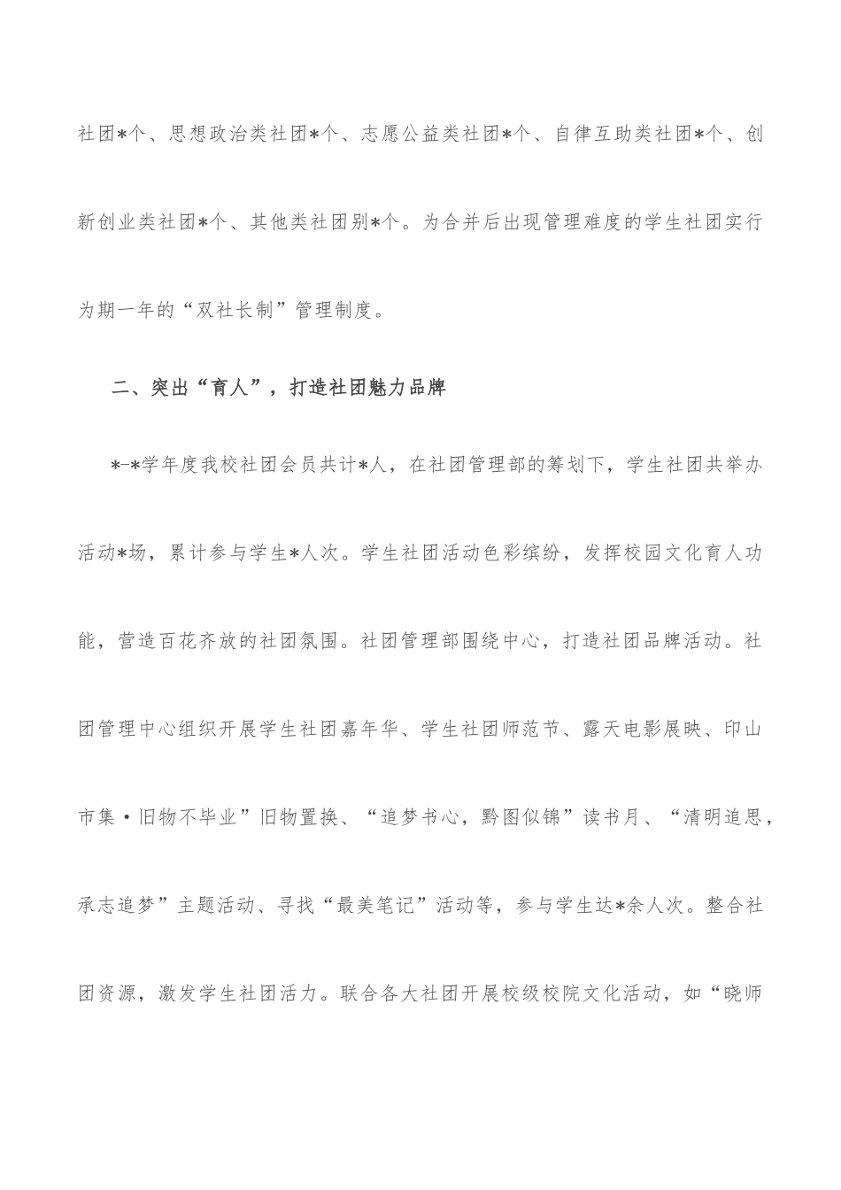 2022年师范学院学生社团建设管理年度工作总结_第3页