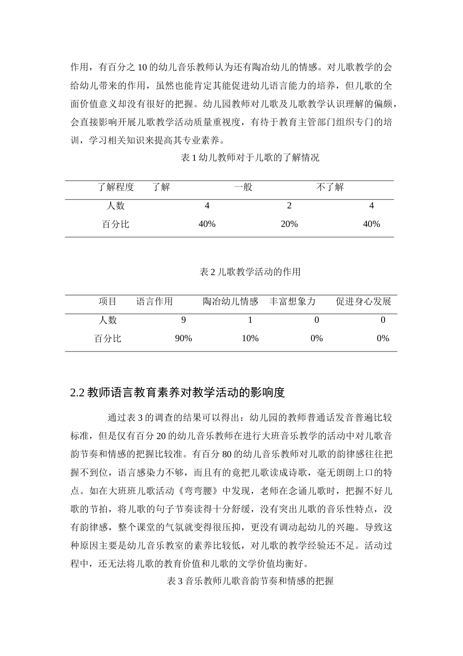 关于幼儿园大班儿歌教学活动问题研究——以西安市第二幼儿园为例_第2页