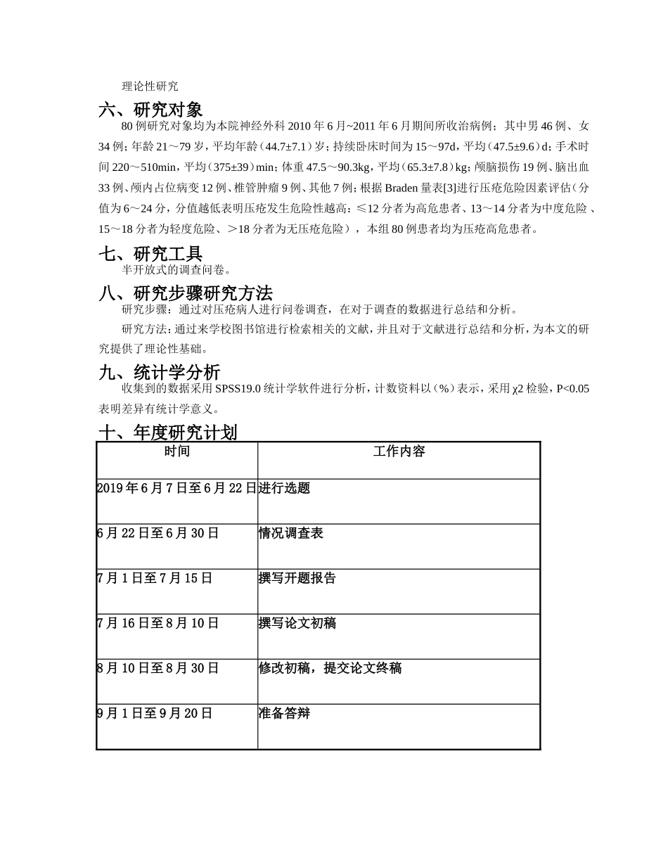 开题报告外科患者压疮的预防干预措施与效果分析_第2页
