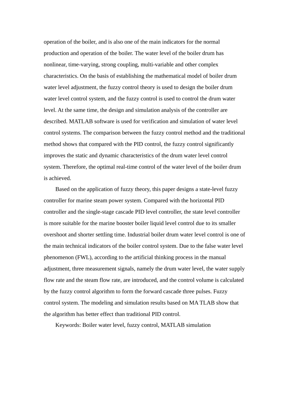 锅炉水位模糊控制仿真与研究_第2页