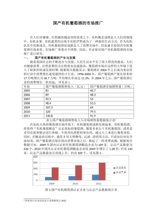 国产有机葡萄酒的市场推广