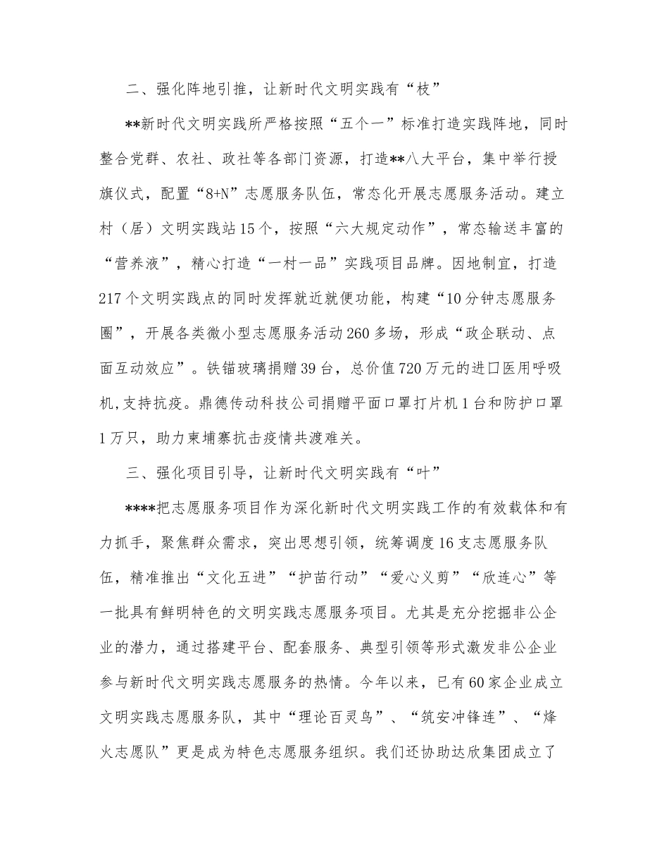 全市新时代文明实践工作汇报材料_第2页