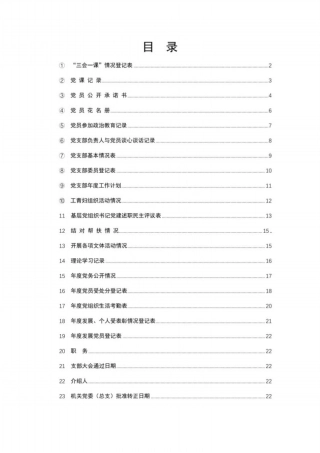党务工作各类表格模板汇编
