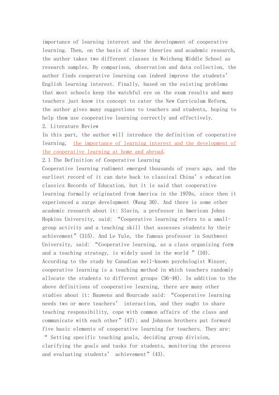 合作学习对提高英语兴趣的调查_第3页