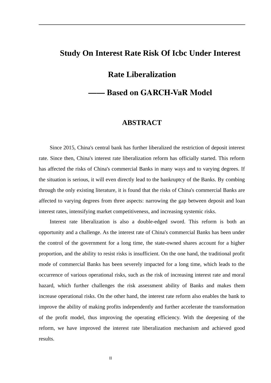 利率市场化下工商银行利率风险研究_第2页