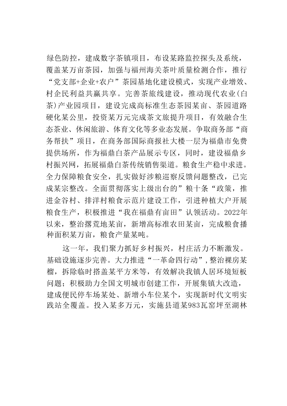 某某镇2022年政府工作报告_第2页