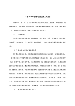 镇2021年新时代文明实践工作总结