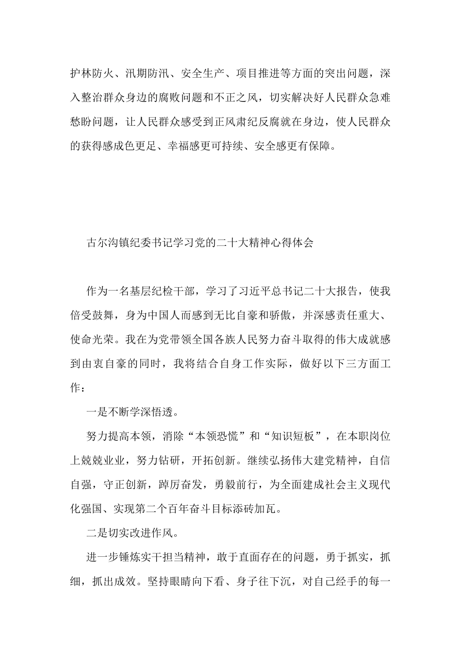 乡纪委书记学习党的二十大精神心得体会汇编（5篇）_第3页