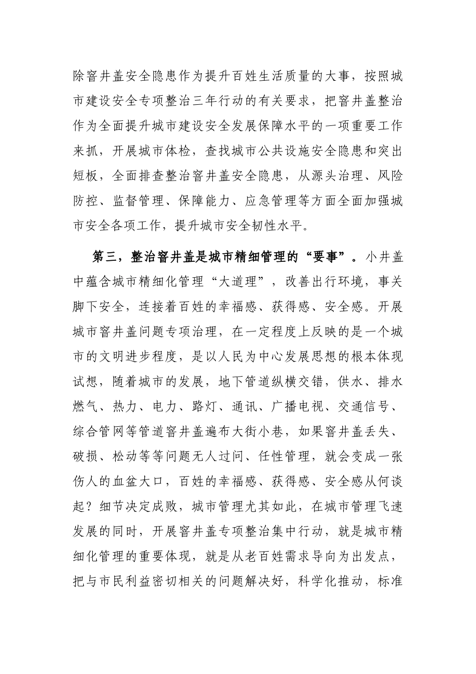 在全市公共区域窨井盖专项整治工作动员会议上的讲话_第3页