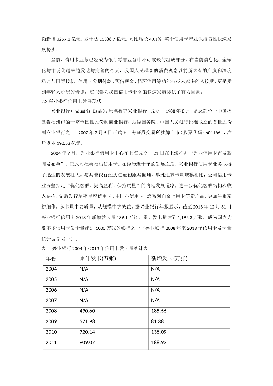 信用卡业务对兴业银行柳州支行的贡献度研究 _第3页