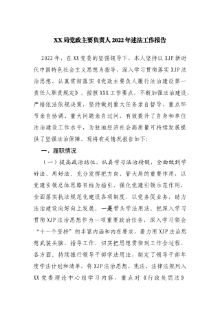 局主要负责人2022年述法工作报告.doc