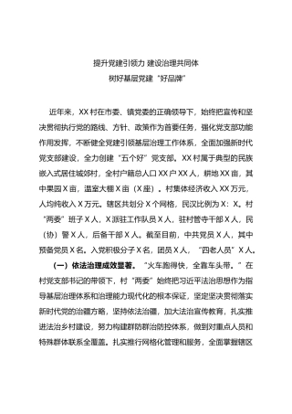 创建“五个好”标准化规范化党支部示范点考核评选材料