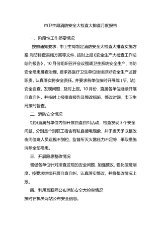 消防生产大检查工作工作小结