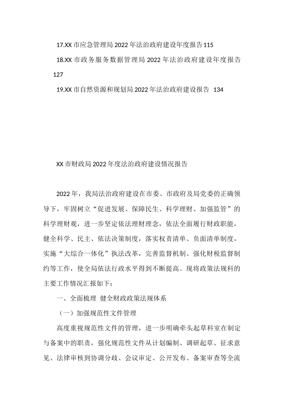 市2022年度法治政府建设情况报告汇编（19篇）_第2页