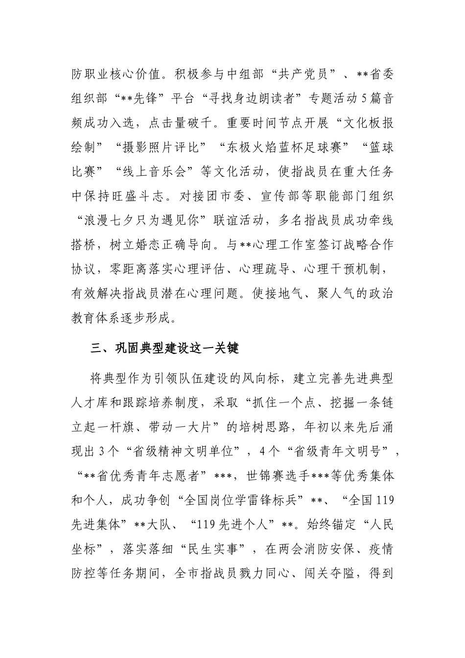 市消防救援支队2022年度工作总结_第3页