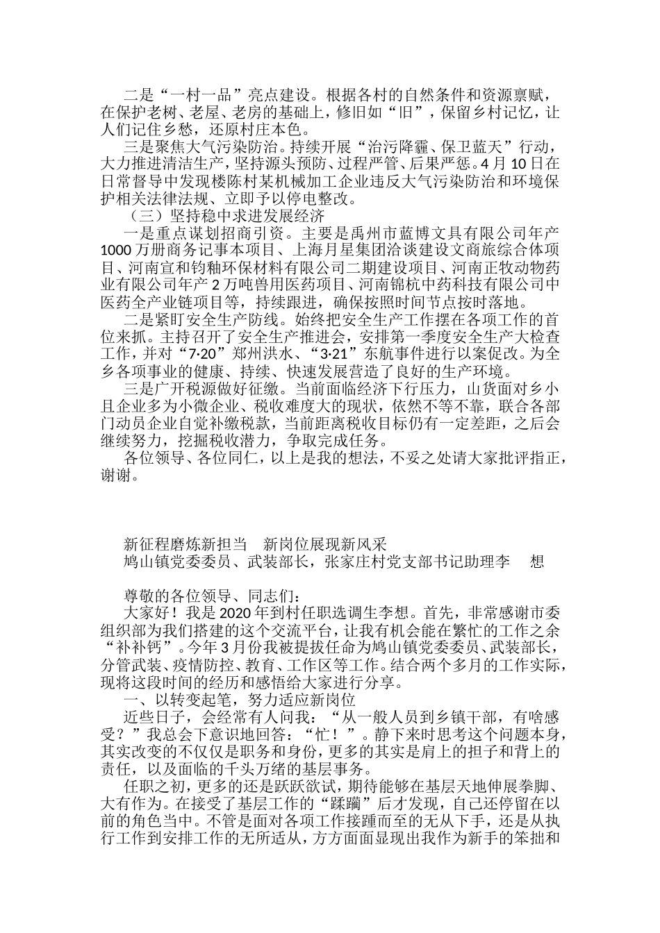 禹州市年轻干部座谈会发言材料汇编_第3页