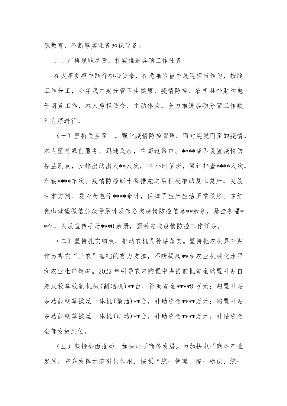 2022年度乡镇副职述职述廉报告_第2页