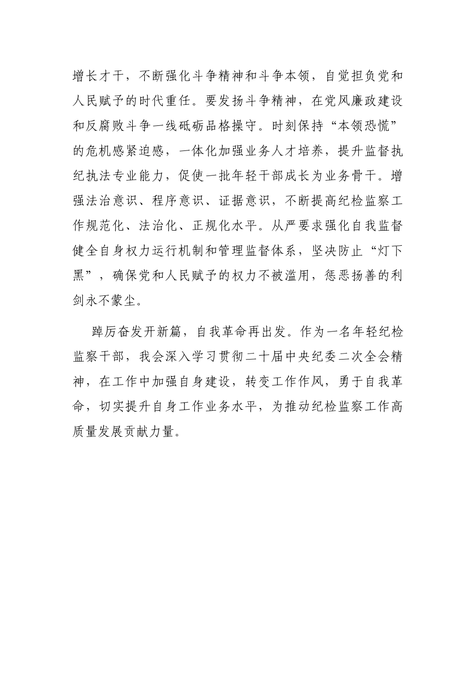 学习二十届中央纪委二次全会精神交流发言_第3页