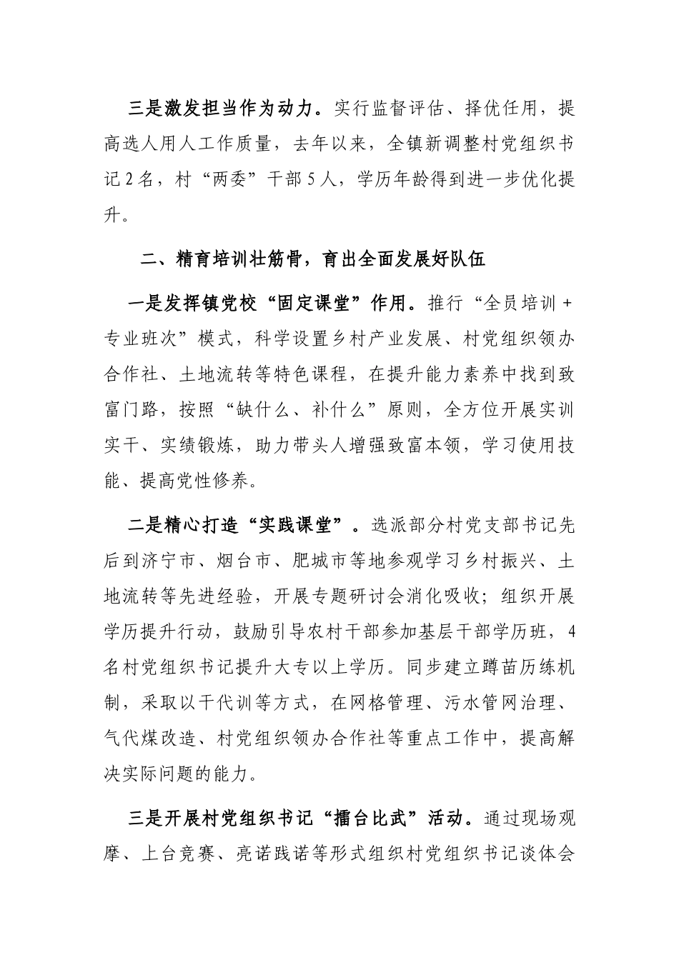 乡镇党委基层党组织带头人队伍建设工作汇报_第2页
