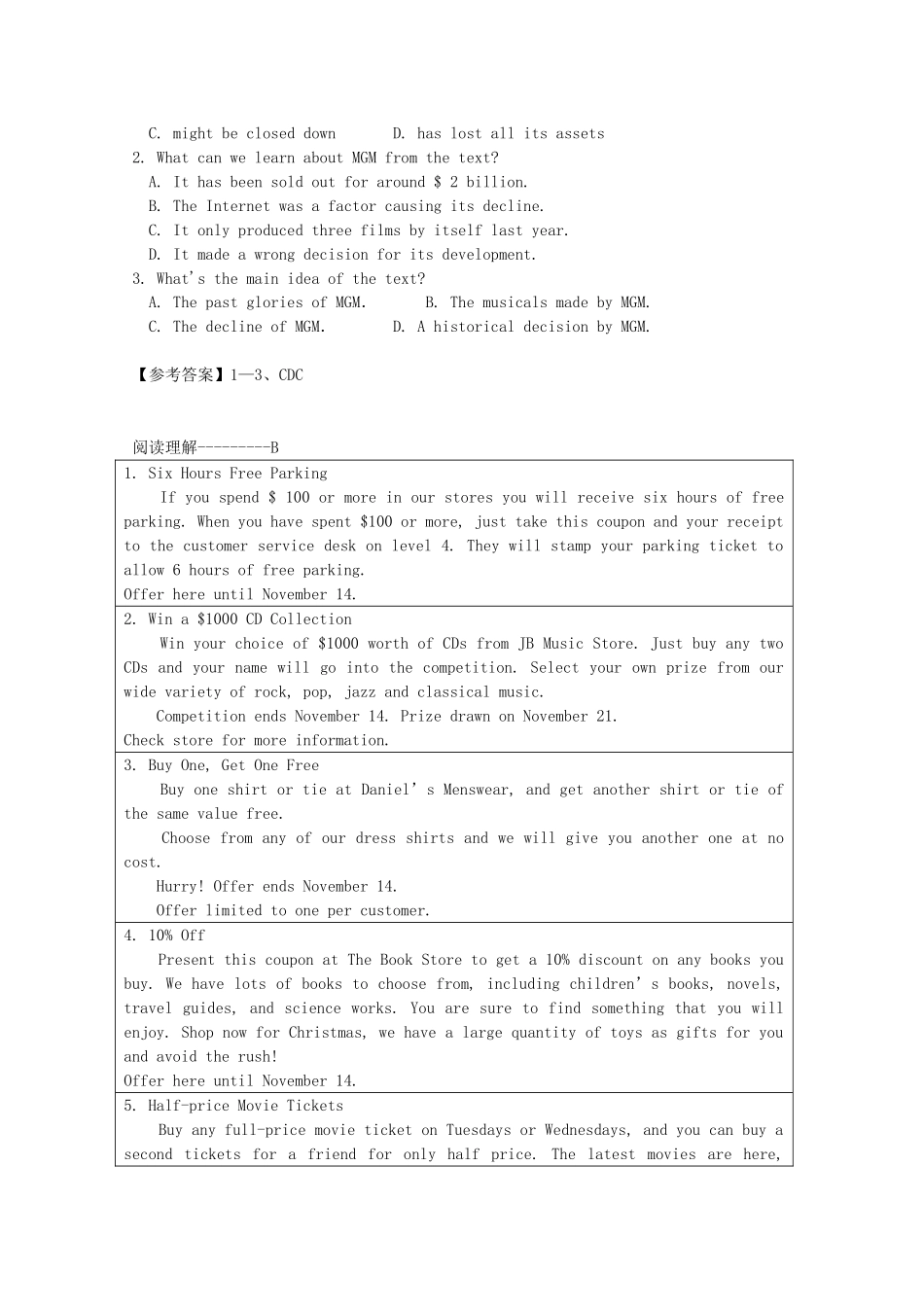 （5月集训）河北省卢龙县高考英语阅读理解自练题连载（5）_第3页