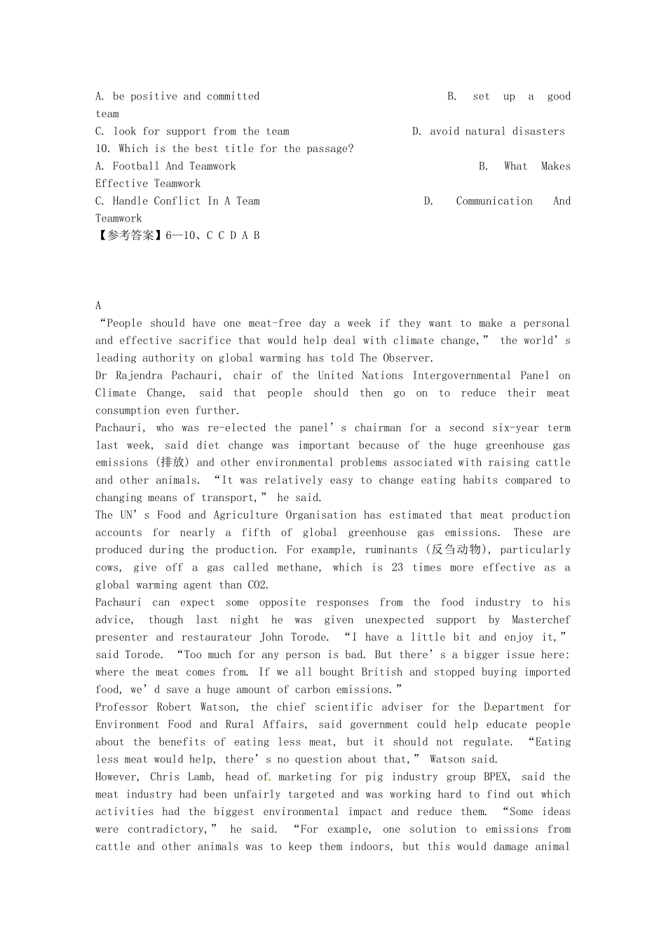 （5月集训）河北省卢龙县高考英语阅读理解自练题连载（12）_第2页