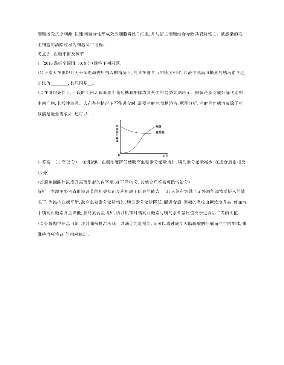 高考生物总复习 专题20 高等动物的内分泌系统与体液调节试题-人教版高三全册生物试题_第3页