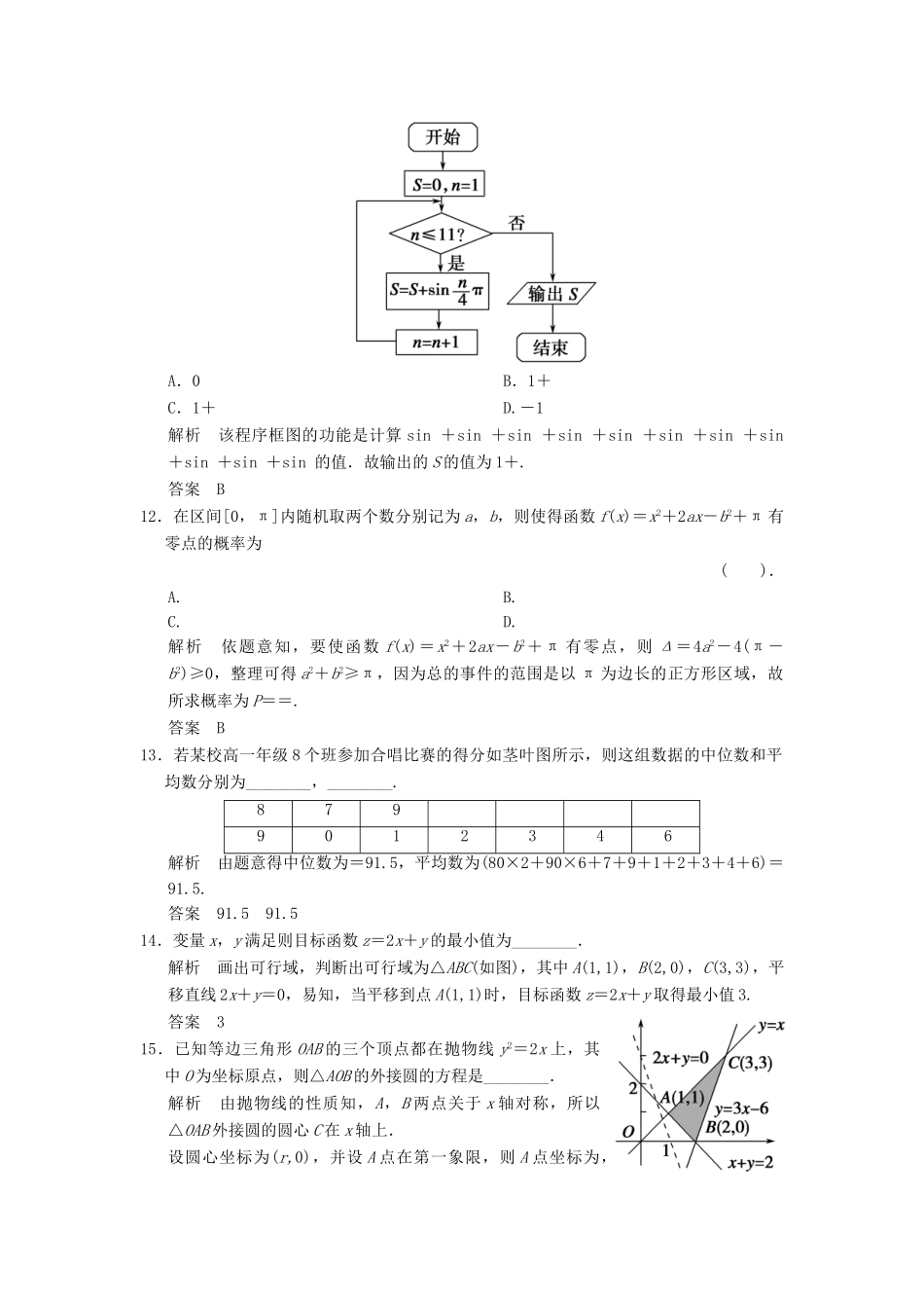 高考数学二轮复习简易通 倒数第3天 理科_第3页