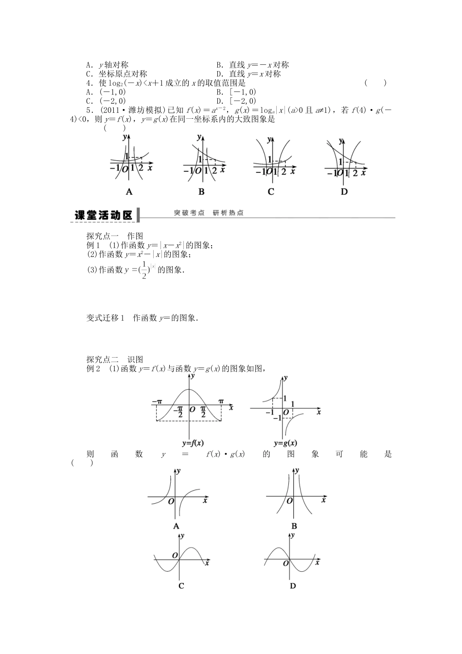 高三数学 复习试题10 函数的图象理（含解析）_第2页